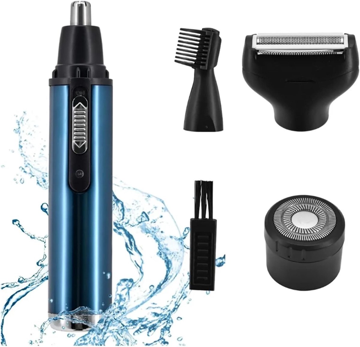 SnelShoppen - 4-in-1 Neushaartrimmer Set, Draadloos Oplaadbaar, 400mAh, Voor Baard, Wenkbrauwen, Compact en Lichtgewicht, Ideaal voor Thuis en Reizen