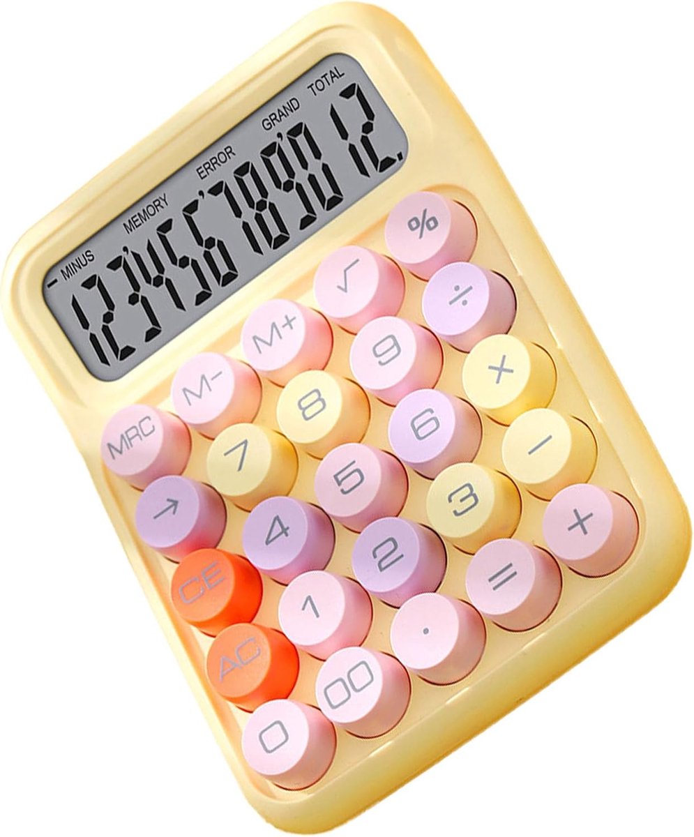 SnelShoppen - Multifunctionele Calculator met Kleurrijke Toetsen, Efficiënte Elektronische Rekentool voor Thuis en Klaslokaal, Deskundige Toetsenbordf