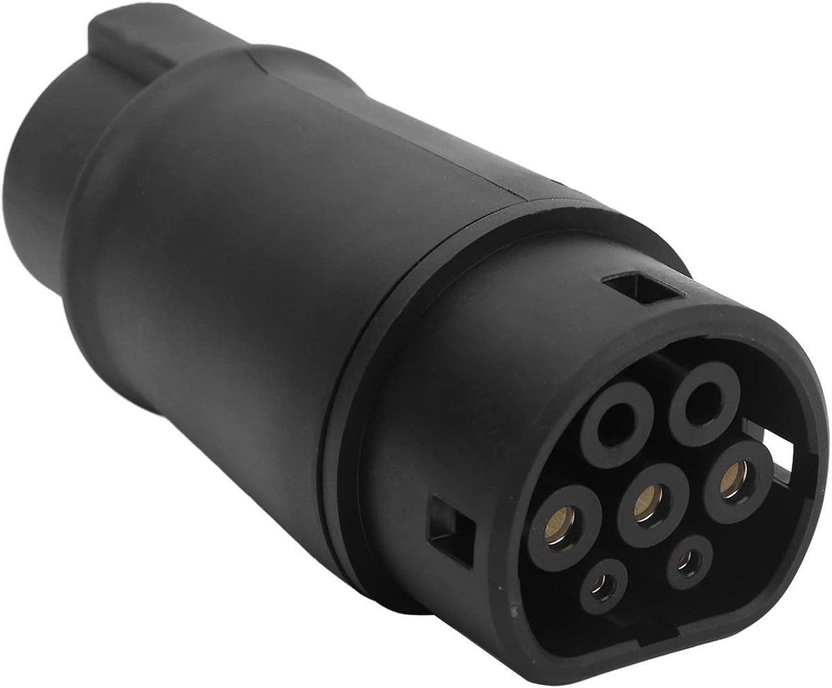SnelShoppen - Type 1 naar Type 2 Oplaadadapter, 16-32A Adapter voor Elektrische Voertuigen, IP54 Bescherming, Krachtige Wandlader voor Amerikaanse naa