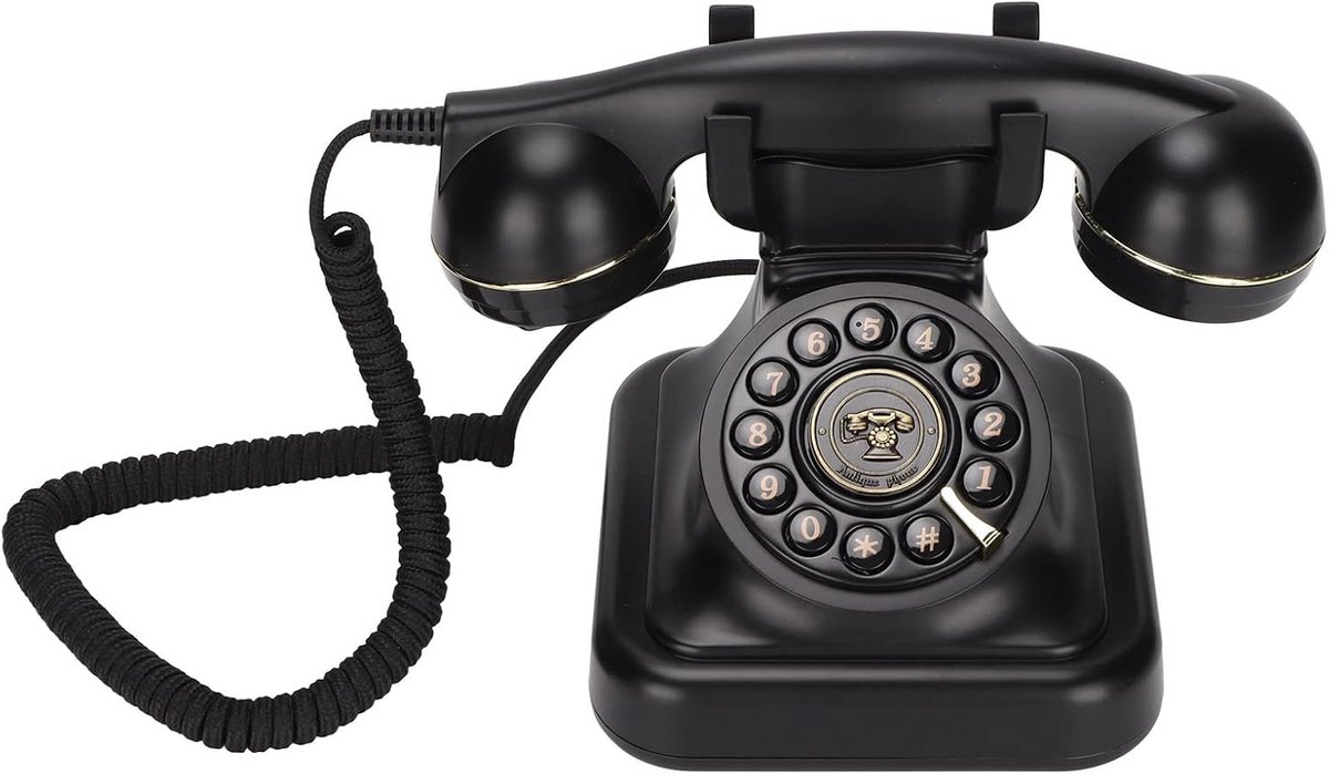 SnelShoppen - Retro Vaste Telefoon met Snoer, Klassieke Vintage Telefoon in Oude Stijl uit de Jaren '20 voor Thuis en Kantoor, Perfecte Decoratie voor