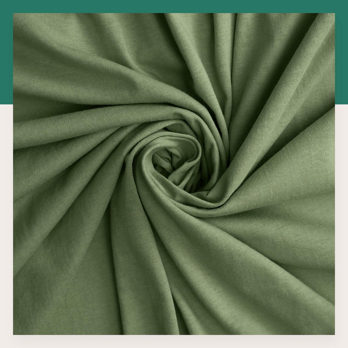 SnelShoppen - VelvetHome Hoeslaken 200x200 cm 100% Gekamd Katoen Jersey Hoeslaken voor Matrassen tot 25 cm Hoog, Ademend, Onderhoudsvriendelijk, Groen