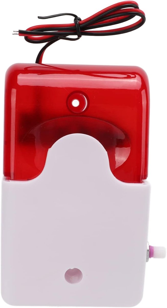 SnelShoppen - Motion Sensor Alarm Perimeter Alarm Geluid Licht Alarm Flits Hoge Decibel Verstelbaar Impactbestendig Beveiligingswaarschuwingsapparaat