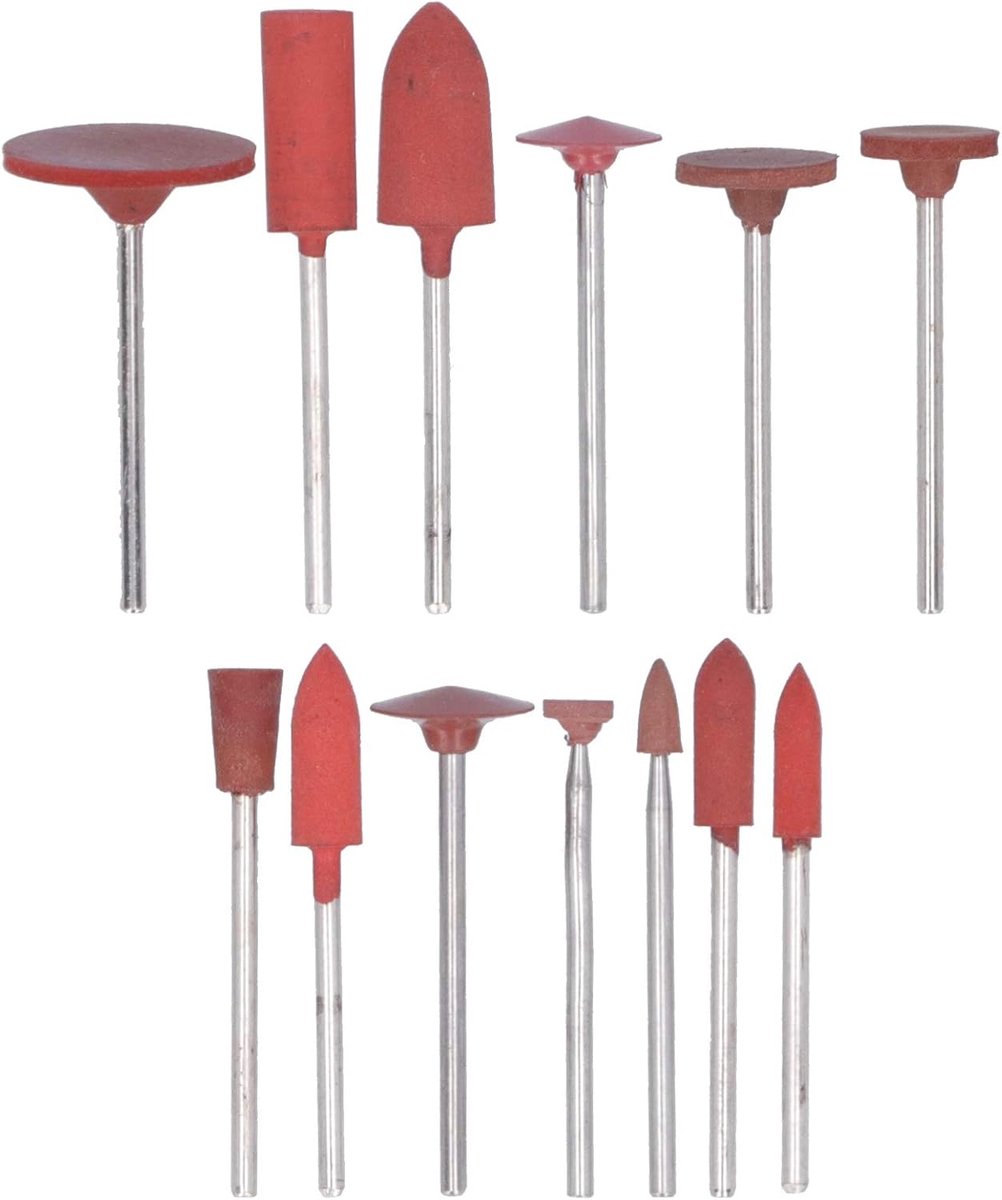 SnelShoppen - Rotarys Gereedschap Accessoire Set 13-Delig, Rubber Polijstwielen met Handvat voor Sieraden, Metaal, Ergonomisch en Lichtgewicht