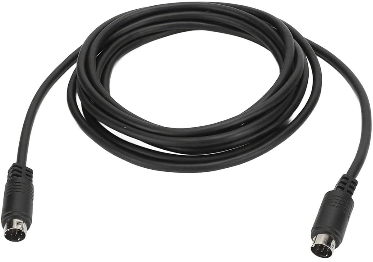SnelShoppen - 9-Pin Mini DIN Kabel Male naar Male - 3 Meter Geluidskabel - Professionele PVC Draad - Zuurstofvrij Koper - Ideaal voor Media Center en