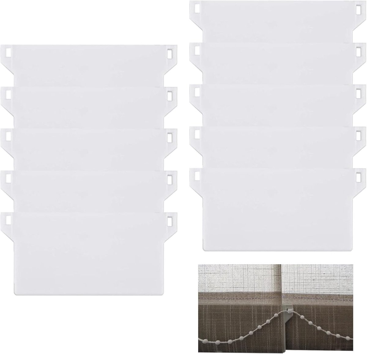 Eterspr 10 Stuks Blind Reparatie Onderdelen Decoratieve, Verticale Jaloezieën Accessoires, Verzwaarde Lamellen voor - ShopVlot