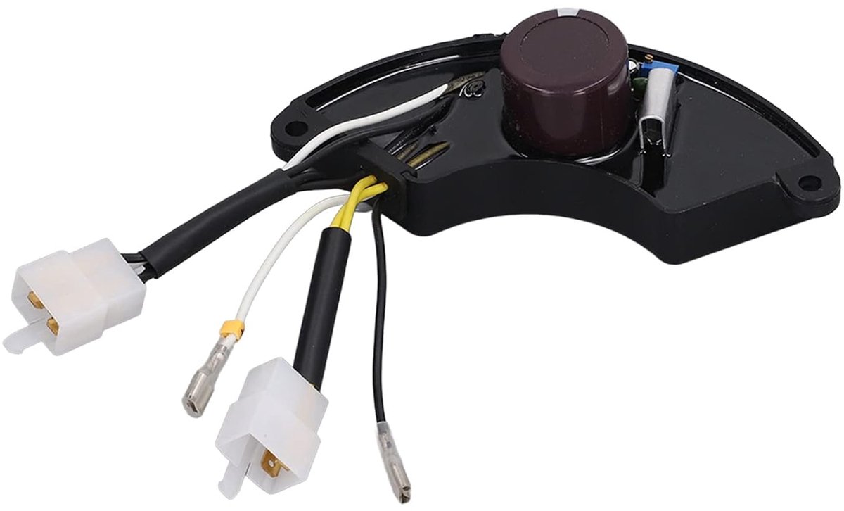 SnelShoppen - 5KW AVR Generator Spanning Regulator, 3 Fasen 8 Draden ABS Halve Maan Stijl Automatische Spanning Regulator met Aluminium Plaat voor 5KW