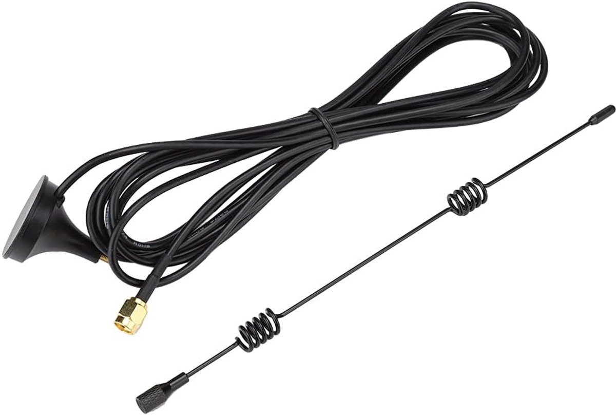 SnelShoppen - 2.4GHz 8dBi Wifi Antenne SMA Lady Plug met Magnetische Basis - Hoge Versterking voor Zigbee WiFi Module Router Netwerkkaart - 10m Lang