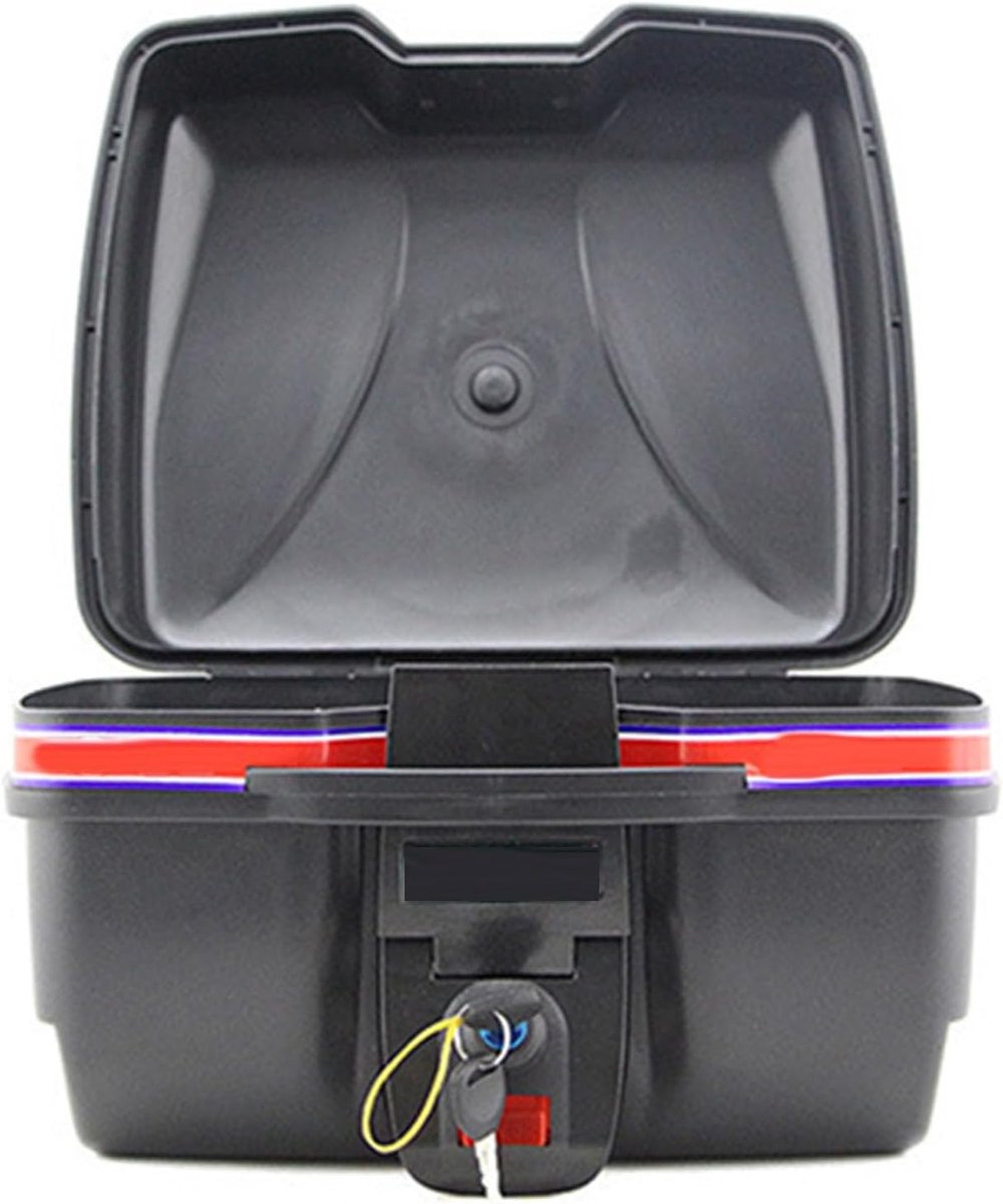 SnelShoppen - Zwarte Waterdichte Motorrugzak, Achterbak voor Motor en Elektrische Scooter, 35 x 24,5 x 27 cm, Ruime Opslag voor Regenjassen, Tassen, F