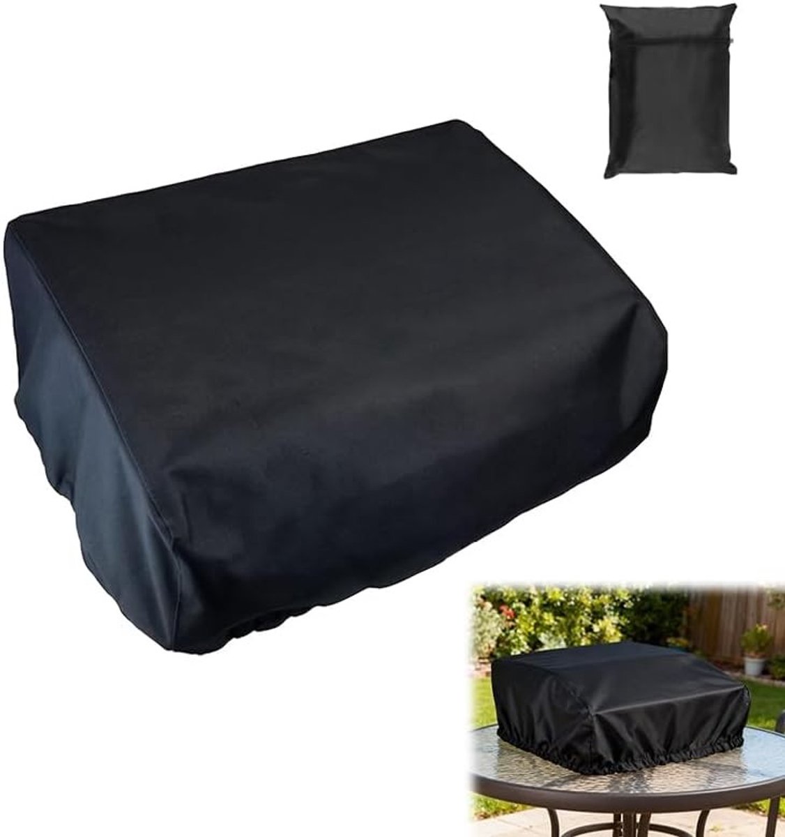 SnelShoppen - Beschermhoes voor Pizzaoven 57 x 48 x 23 cm, Waterdicht en Weerbestendig, 600D Oxford-stof, Met Verstelbaar Trekkoord voor Buitengebruik
