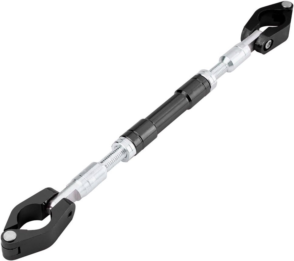 SnelShoppen - Universele Motorfiets Balans Handgrepen 7/8 Inch, Verstelbare Aluminium Legering Handvatten, Zwart, Duurzaam en Roestvrij voor Motorrijd