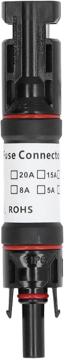 Solar Fuse Holder DC 1000V - 20A - zelfsluitend systeem - weerbestendig - SnelShoppen