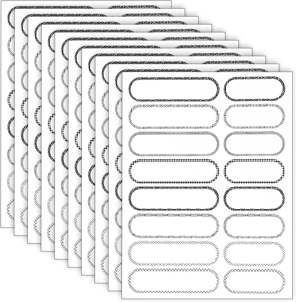 SnelShoppen - 160 Waterproof Naamstickers voor Kinderdagverblijven en Verpleeghuizen, Zelfklevend voor Brooddozen en Flessen, 2 Maten, Waterdicht en D
