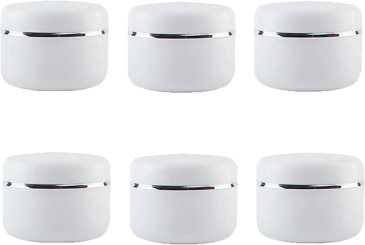 Cosmetische jar pot 100g - Levensmiddelenkwaliteit plastic - Lekvrij - Perfect voor op reis - ShopVlot