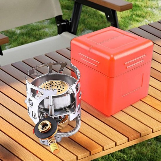 Vouwbaar Gasfornuis - Draagbare Kookbrander - Outdoor Koken - Winddichte Ontwerp - Compact Opvouwbaar - Zilver — afbeelding 5