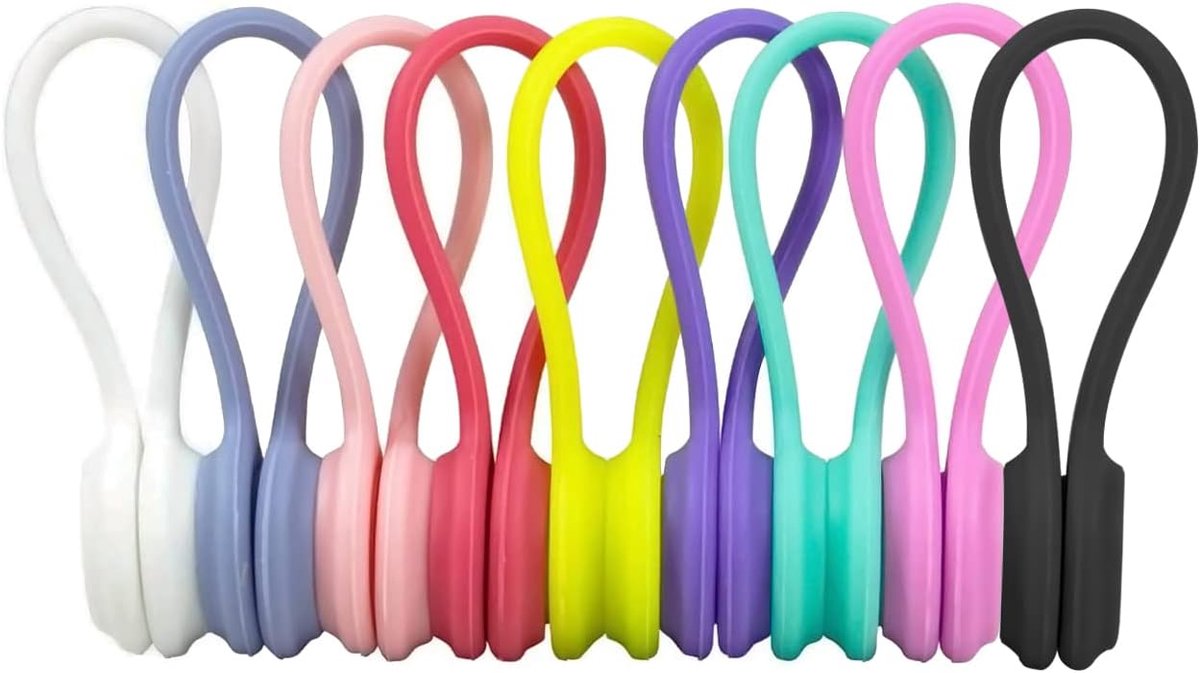 Kabelorganiser 9 Pcs - Herbruikbare Siliconen Kleurige Kabelclips - Sterke Magnetische Bevestiging - ShopVlot
