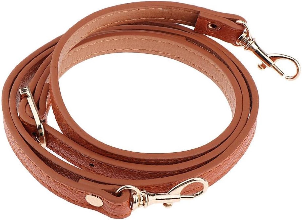 SnelShoppen - Zalati PU Leren Schouderband met Verstelbare Sluitingen voor Portemonnee DIY Maken Vervangingsriem Crossbody Handtas 110-120cm