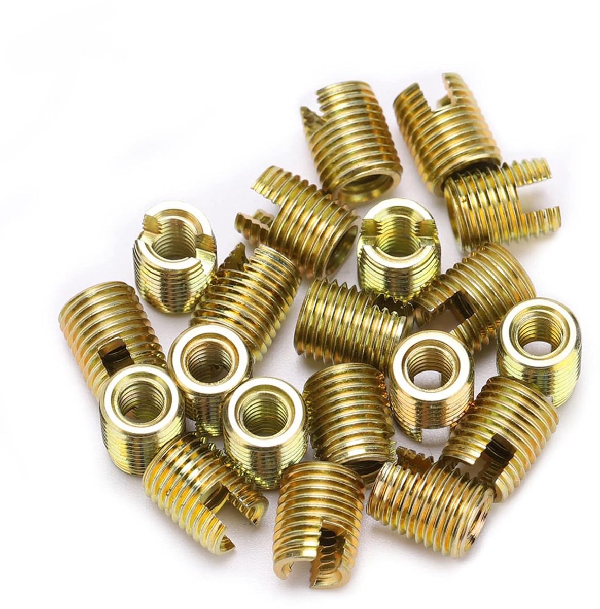 SnelShoppen - 20 Delen 302 Carbon Staal Zelftappende Draad Inserts Reparatiering Reparatieset M4 x 0.7 binnen M6.5 x 0.75 buiten 8mm Lengte