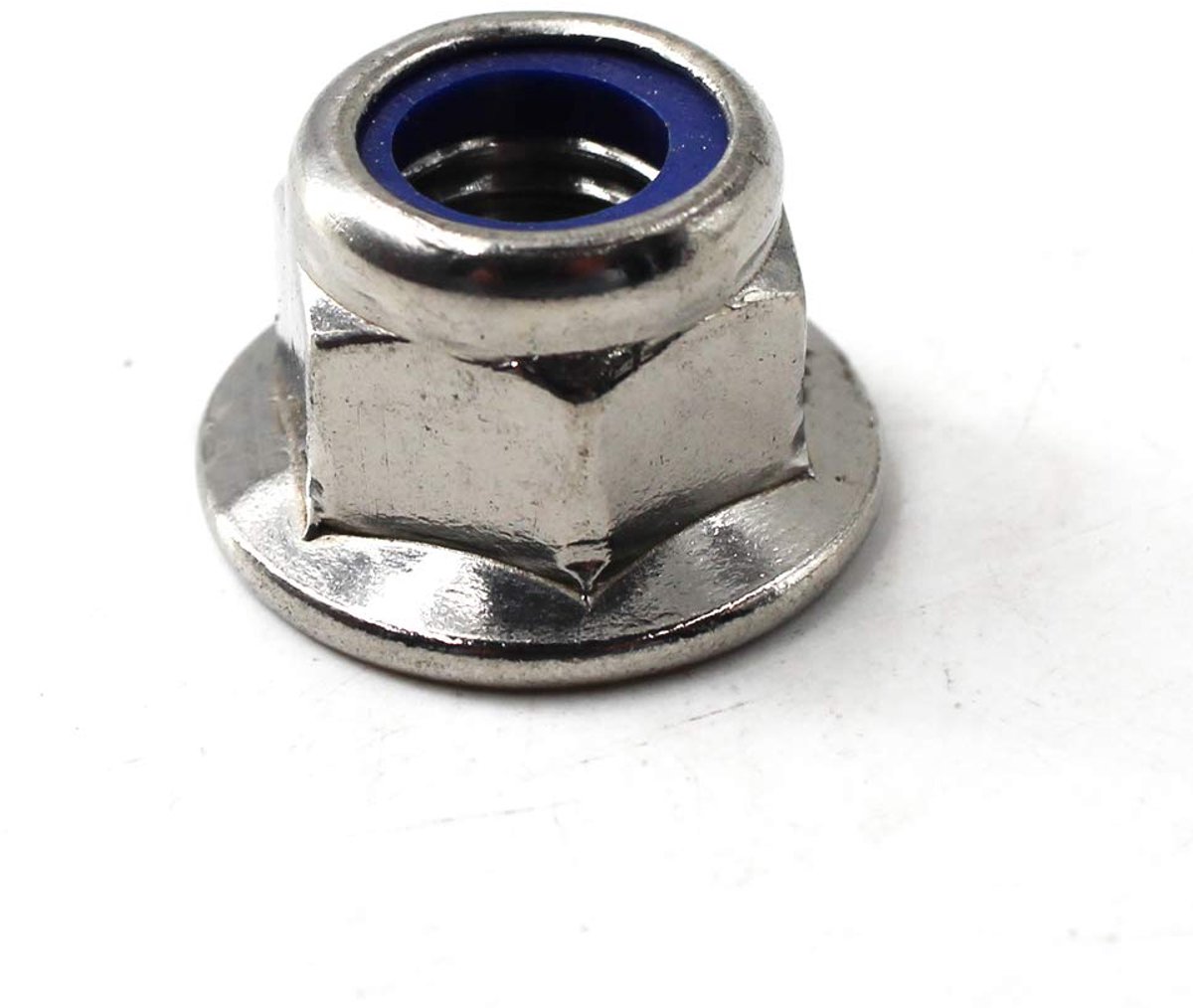 SnelShoppen - M12 Nylon Lock Moeren 304 RVS Flensmoeren Inserts Zeskant Moeren (Verpakking van 10) - Duurzaam en Corrosiebestendig voor Machines