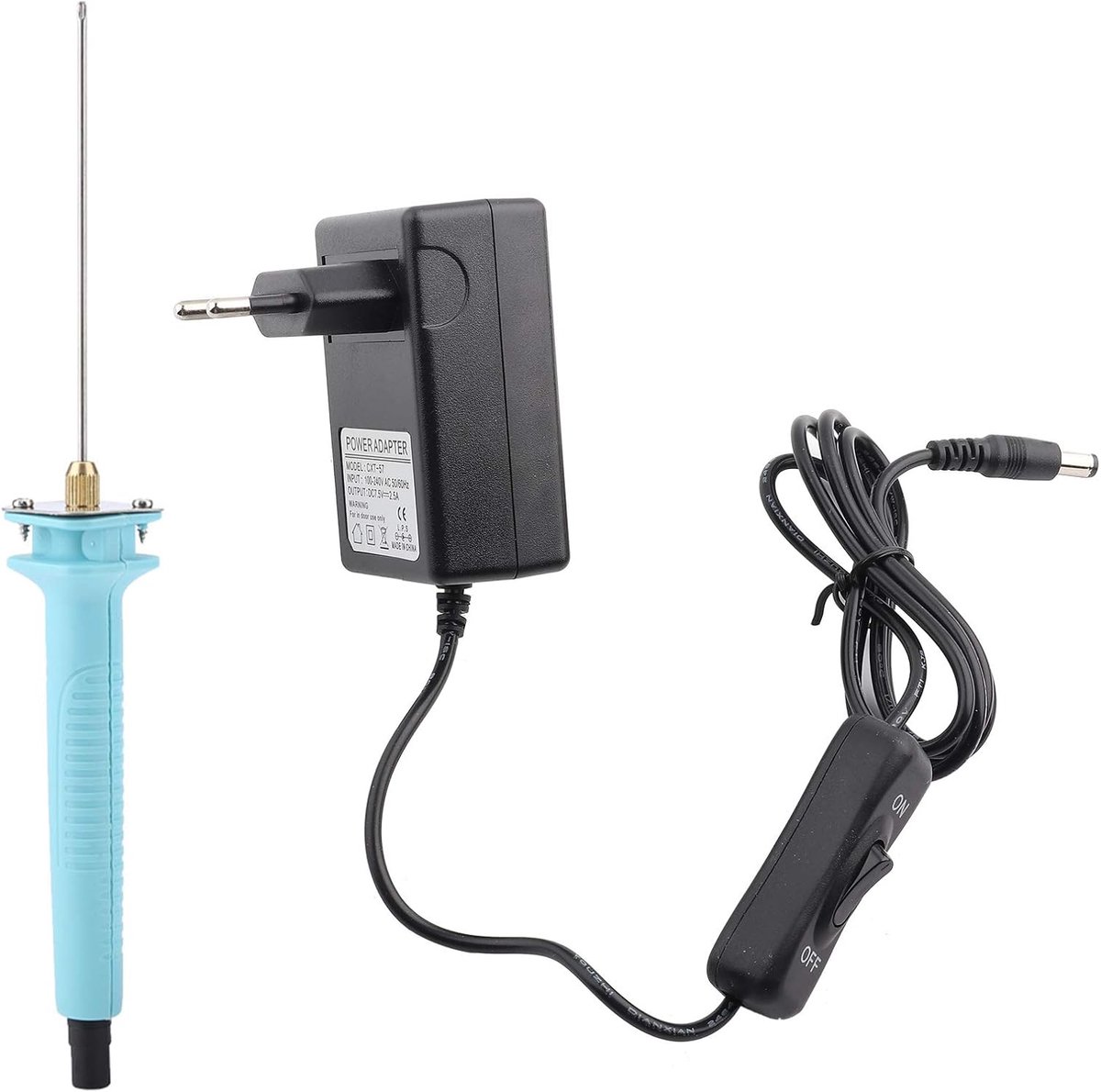 SnelShoppen - 18W Elektrische Foam Cutter - 10cm Warmdraad Snijpen voor Polystyreen - Snelle en Schone Snede - EU Plug 100-240V