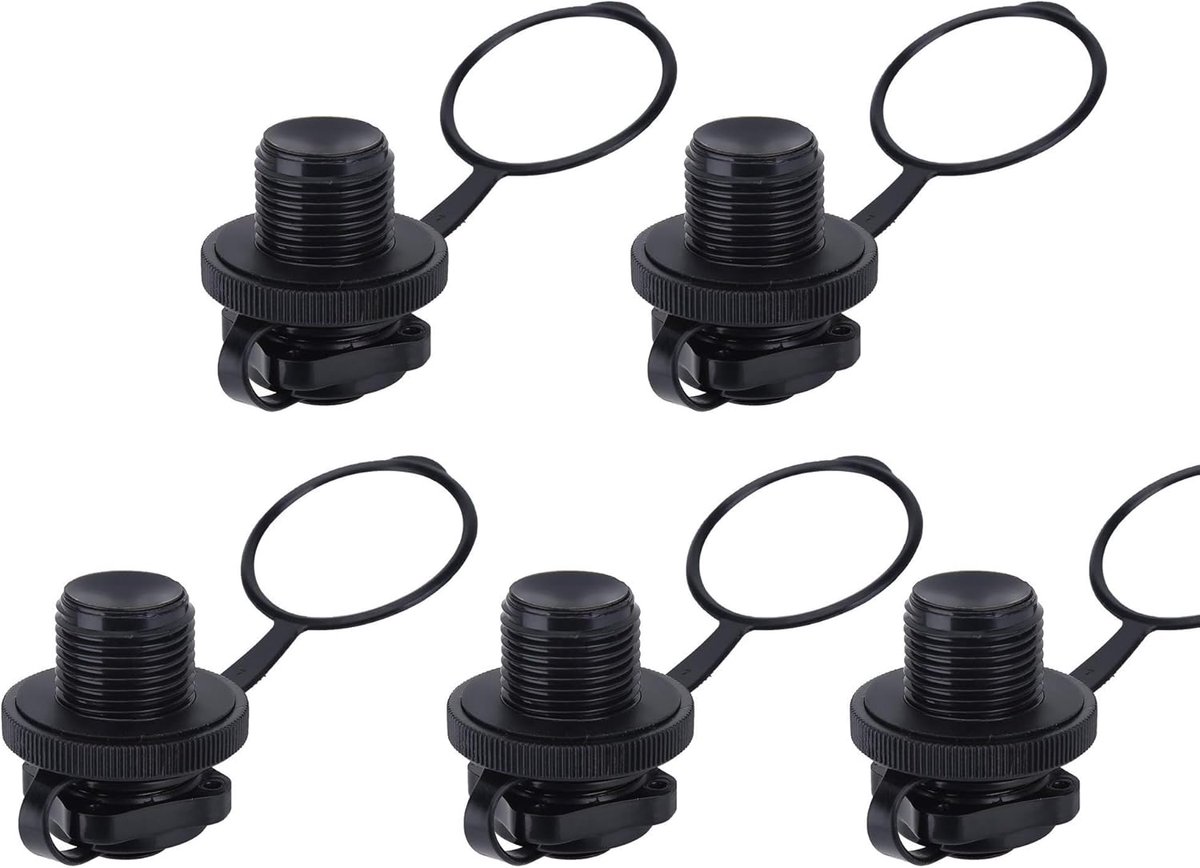 5Pcs Air Valve Inflatable Boat Spiral, Inflatable Boat Spiral Air Plugs One Way Inflatable Replacement Screw for - ShopVlot