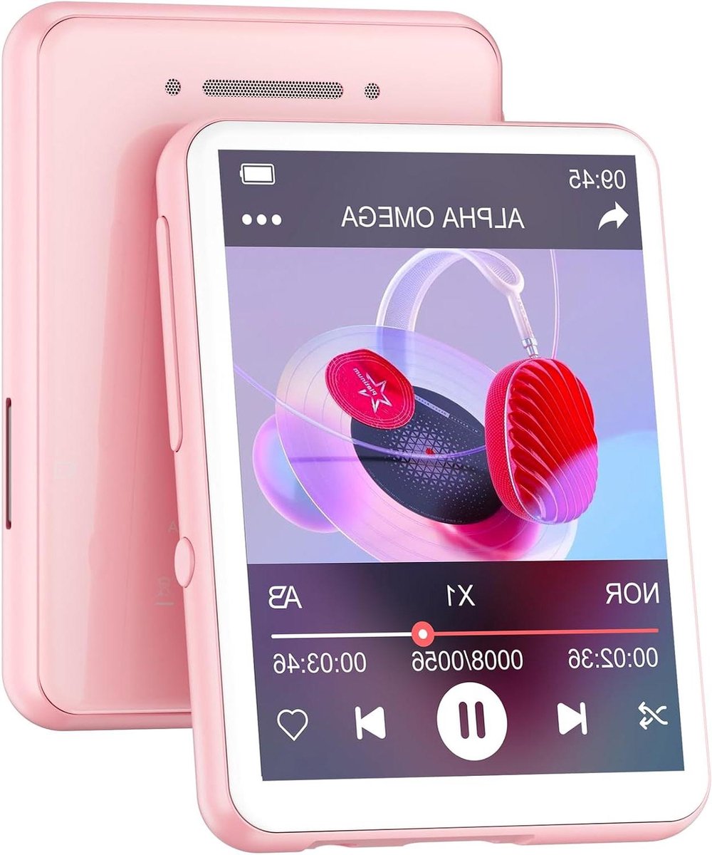 Draagbare Muziekspeler - MP3 Speler - Muziek Luisteren - Bluetooth 5.4 Connectiviteit - 128GB Geheugen - Roze