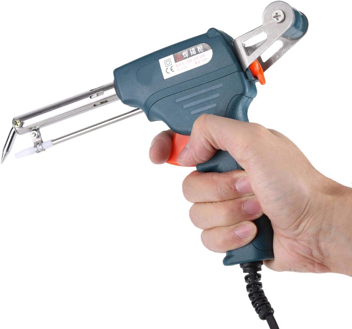 SnelShoppen - Elektrische Lötpistool 220V 60W Draagbare Automatische Tin Lötpistool met Instelbare Temperatuur en Ergonomische Handgreep (Zwartgroen)