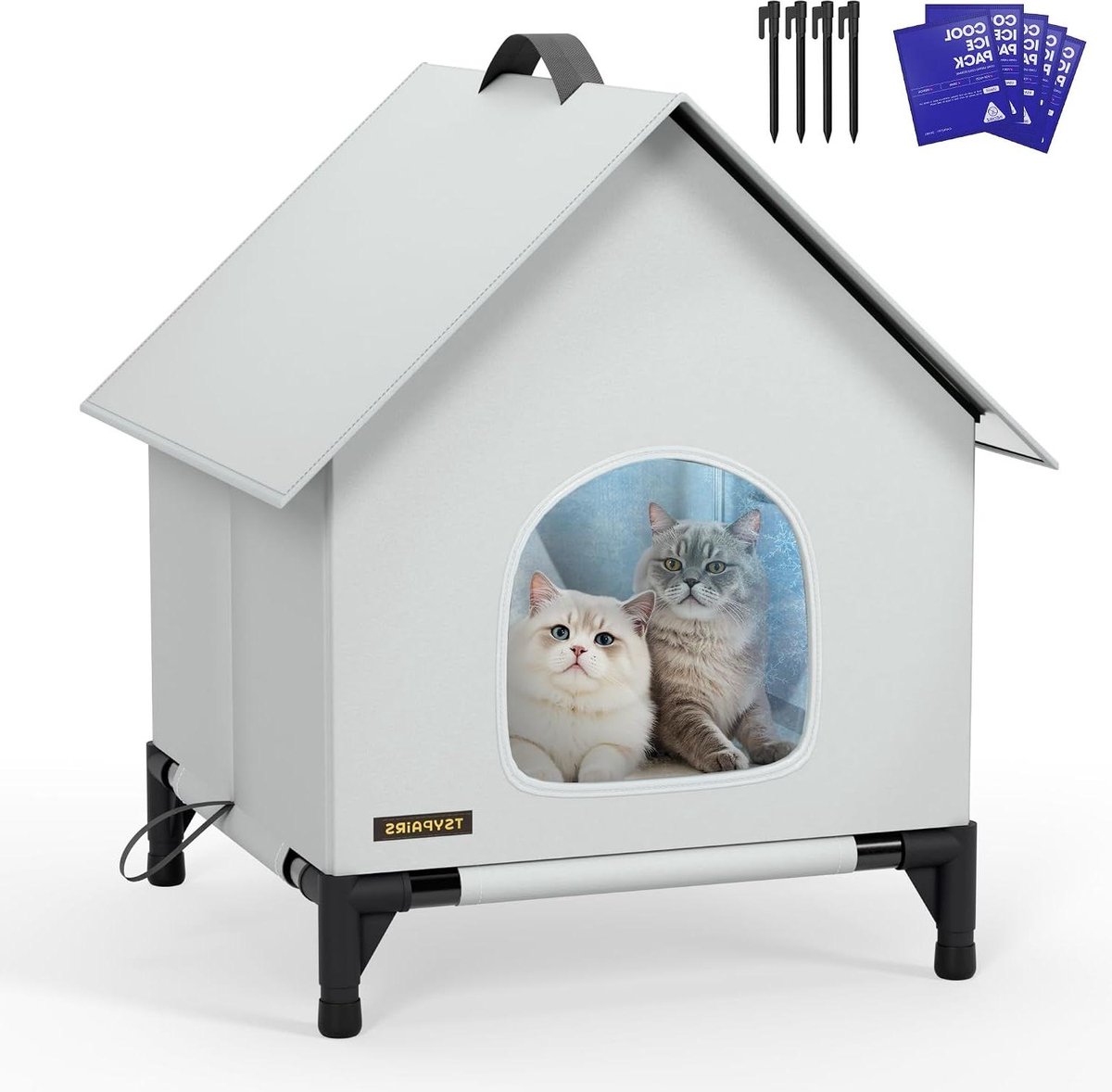 Kattenhuis Koel - Huisdier Koelbox - Hitte Ontsnappen - Dubbele Isolatie - 1 unit - Koud