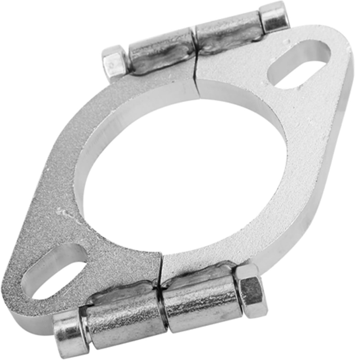 SnelShoppen - 2.5 inch (63mm) RVS Uitlaat Split Flens - Universele Platte Ovalen Uitlaat Reparatie Lens, Auto Uitlaatsysteem Vervangaccessoire, Eenvou