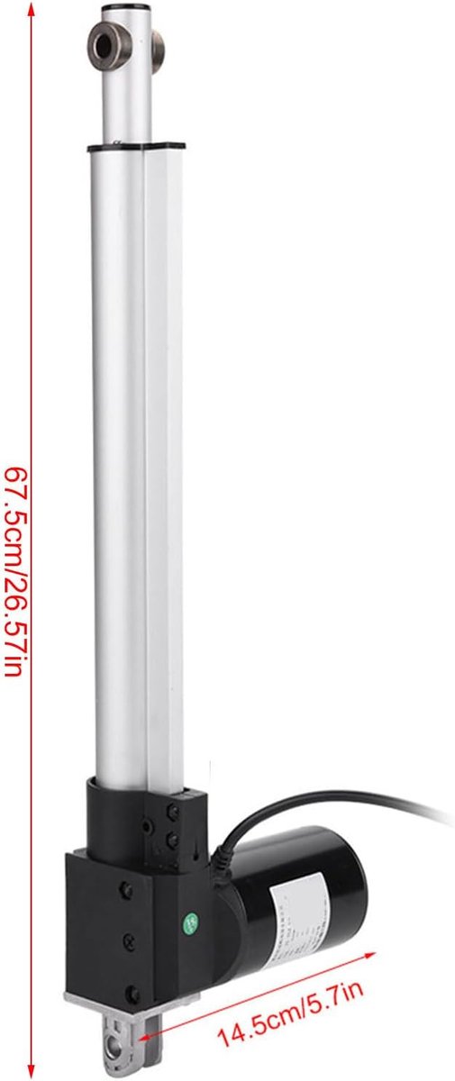 SnelShoppen - Elektrische Lineaire Actuator DC Houder Motor 12V 6000N Maximale Hefkracht Metaal 500mm voor Automatische Auto's
