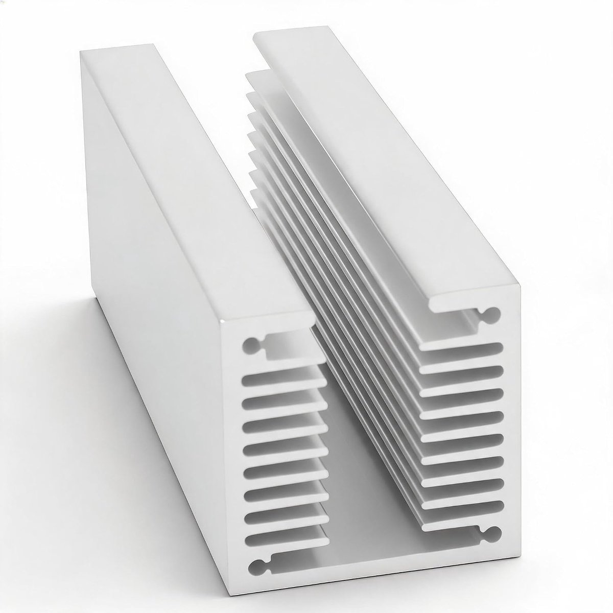 Aluminium koellichaam 100 x 40 x 40mm - U-vorm - hoge thermische geleiding - voor CPU en LED - ShopVlot