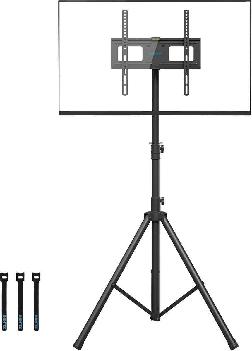SnelShoppen - Tripod TV Stand voor 32-60 Inch Televisie - Rotatable, Tiltable & Hoogte Verstelbaar - Stevig tot 45kg - Voor LCD, LED, OLED, Plasma TV'