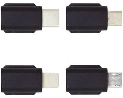SnelShoppen - 4-delige set Type-C en Micro USB adapters voor Osmo Pocket 1 2 - Handheld Gimbal Camera Accessoires - Compact en Gebruiksvriendelijk