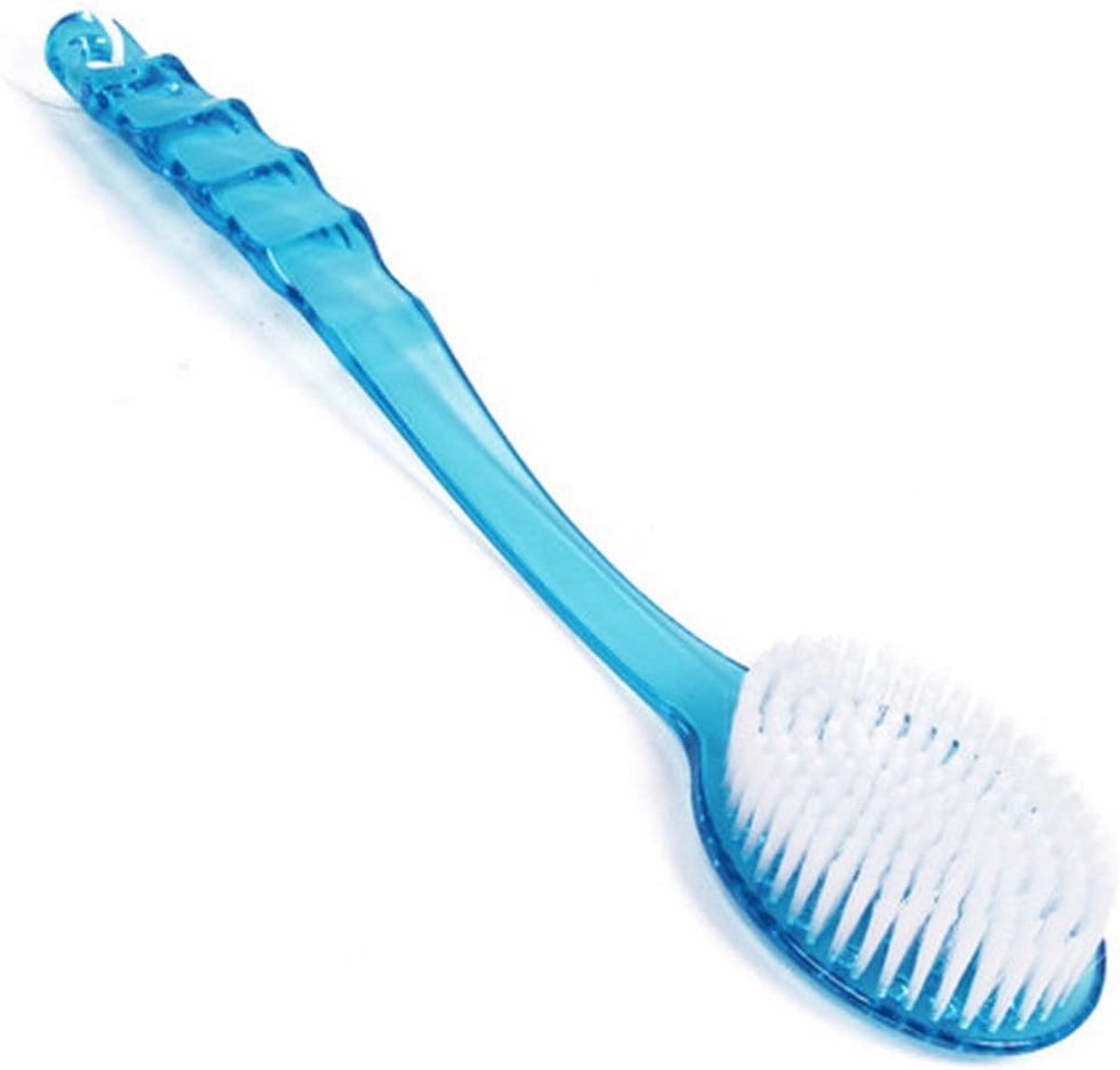 SnelShoppen - Lange Behandelde Rug Scrubber Borstel Massager Voor Douche Bad Wassen - Ergonomisch, Zacht & Dikke Borstelkop, Geschikt Voor Alle Huidty