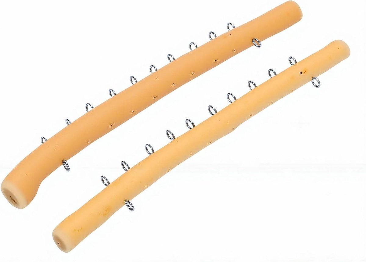Sieradenrek Set - Kettinghouder Organizer - Sieraden Opbergen - Hout en IJzer Design - 2 stuks - Niet gespecificeerd