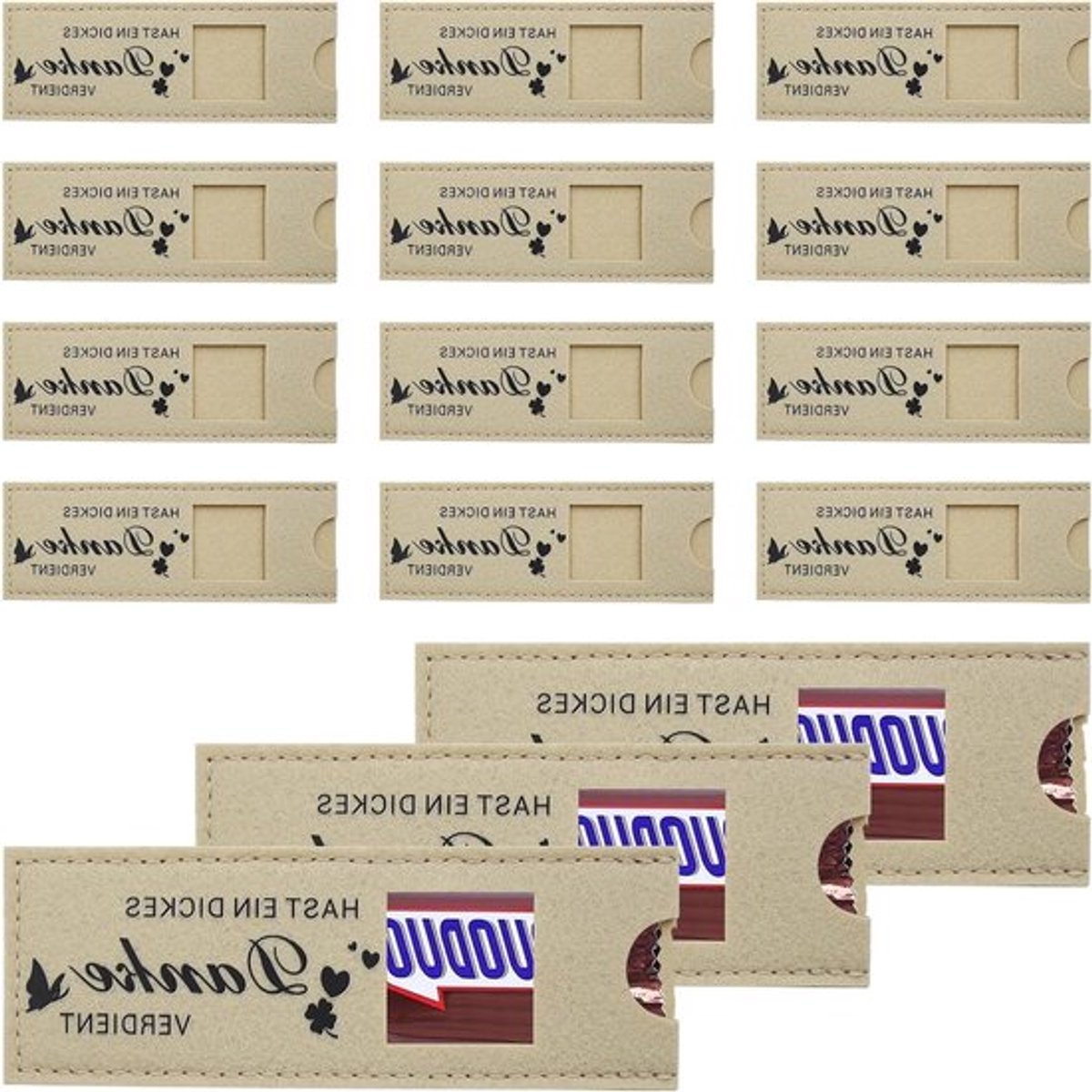 15-delige set met bedankjes, cadeauverpakking en chocolade, perfect voor vrienden, collega's en familie
