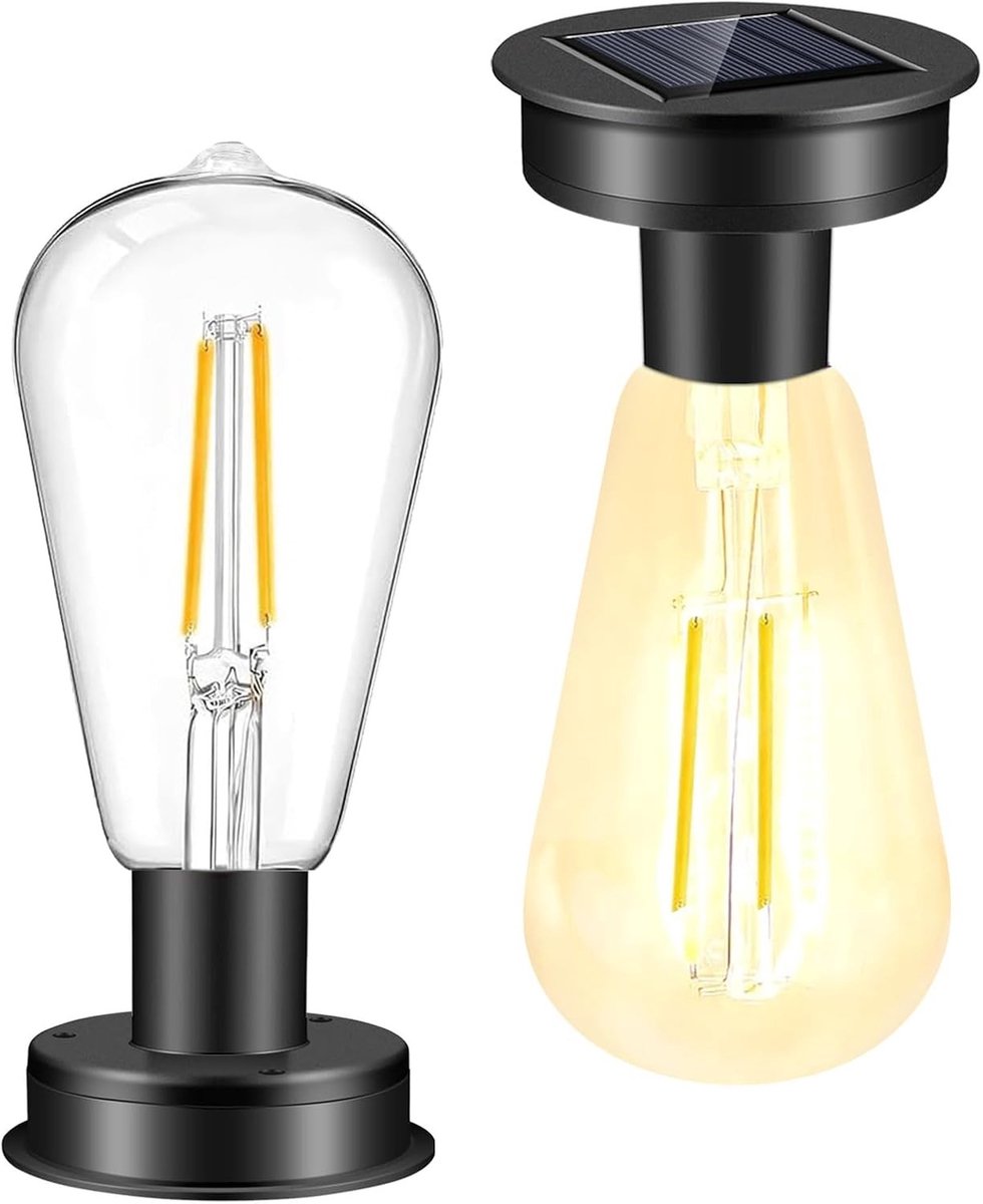 Vervangend Onderdeel voor Solar Tuinverlichting - 8 cm - Waterdichte Bovenkant met LED Lamp - Voor Buitenverlichting
