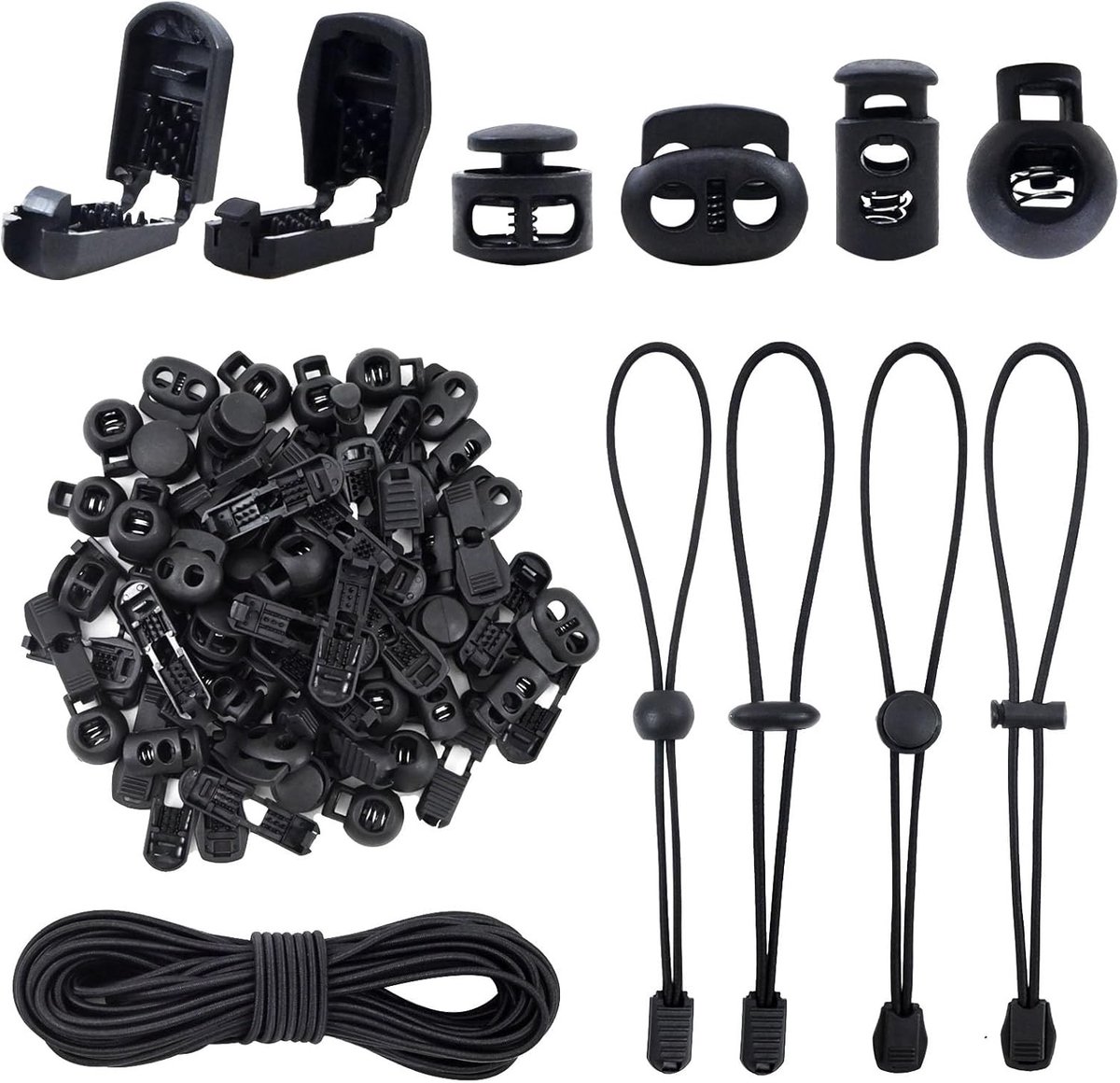 Elastisch Touw - Zwart - 10 m x 3 mm - Hoge Elasticiteit - Voor Diverse Toepassingen