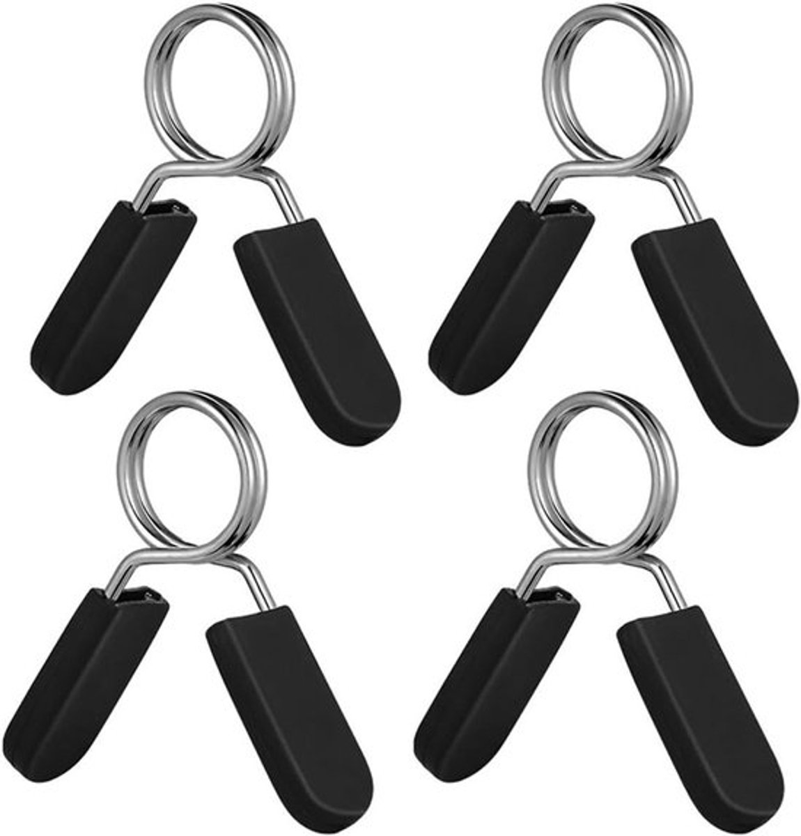 Set van 4 Veerklemmen voor Halters en Dumbbells, Fitness Klemmen voor Powerlifting en Bodybuilding