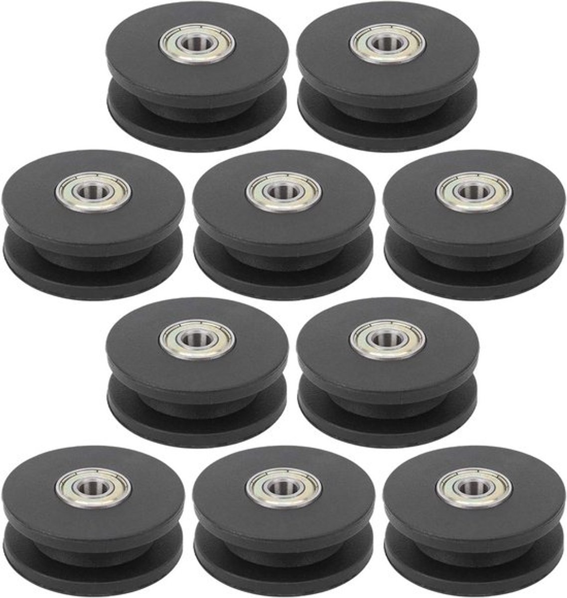 10 stuks Fitness katrolset - Nylon draagkrachtige katrollen voor krachttraining en fitnessapparatuur, ideaal voor thuistraining en sportactiviteiten
