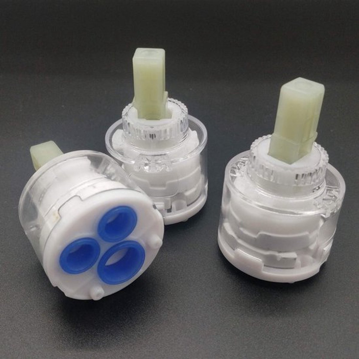 Vervanging van keramische cartridge voor mengkraan in badkuip of douche, 40mm diameter, 3 stuks, duurzaam en eenvoudig te installeren