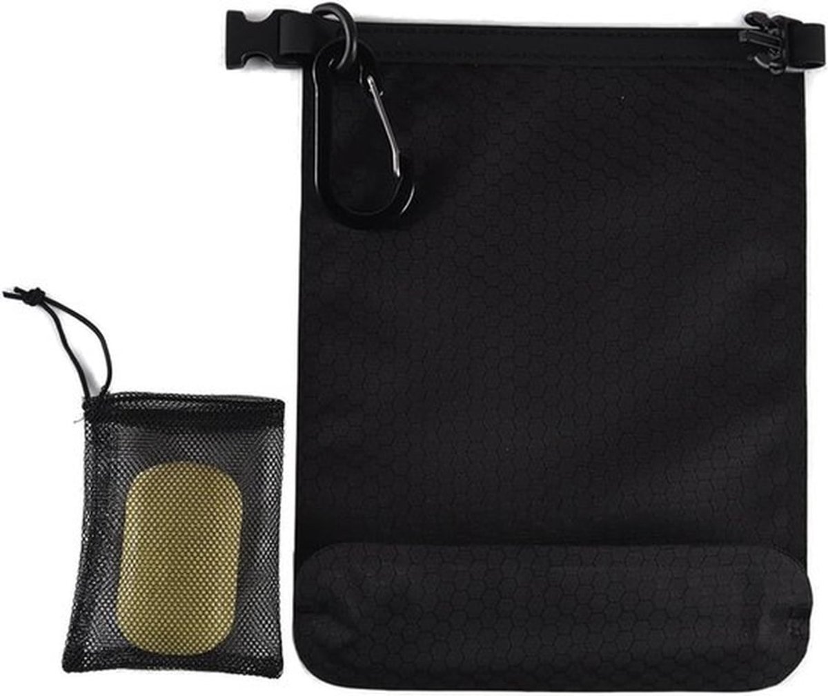 Waterdichte en Lekvrije Reiszeepzak - Sneldrogende Zeephouder met Carabiner voor Kamperen en Reizen, Ideaal voor Zeep en Zeepschuim