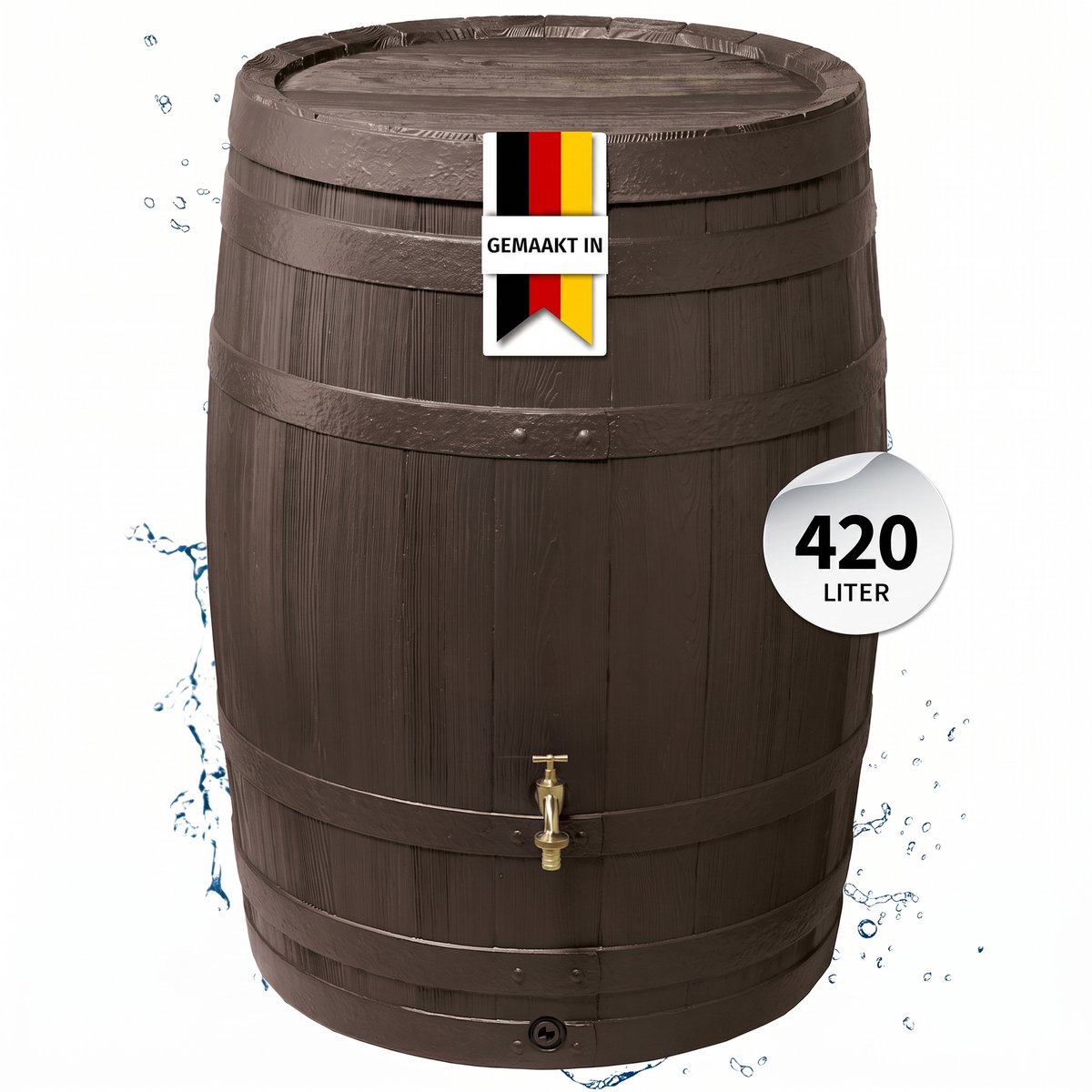 Garantia Barrica regenton 420 liter bruin