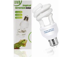 UVA UVB 10.0 13W Lamp voor Reptielen, E27 Compact Fluorescentie Lamp voor Schildpad, Hagedis en Chameleon
