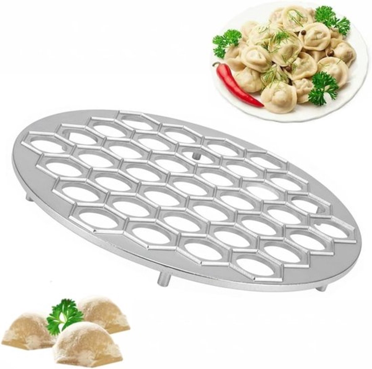 37 Gaten Dumplingmaker voor Ravioli en Gebak - Keukenaccessoires voor Perfecte Dumplings en Gebak