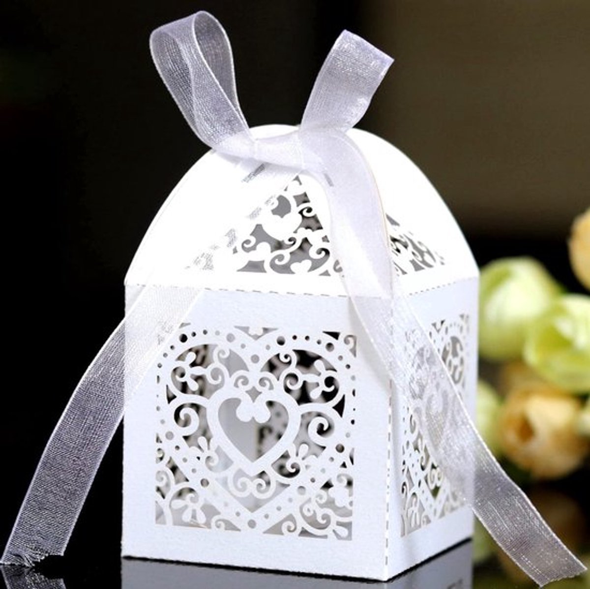Geschenken Dozen Set van 25 Stuks voor Trouwen, Verjaardagen en Feestjes, Vouwbare Decoratieve Dozen in Wit