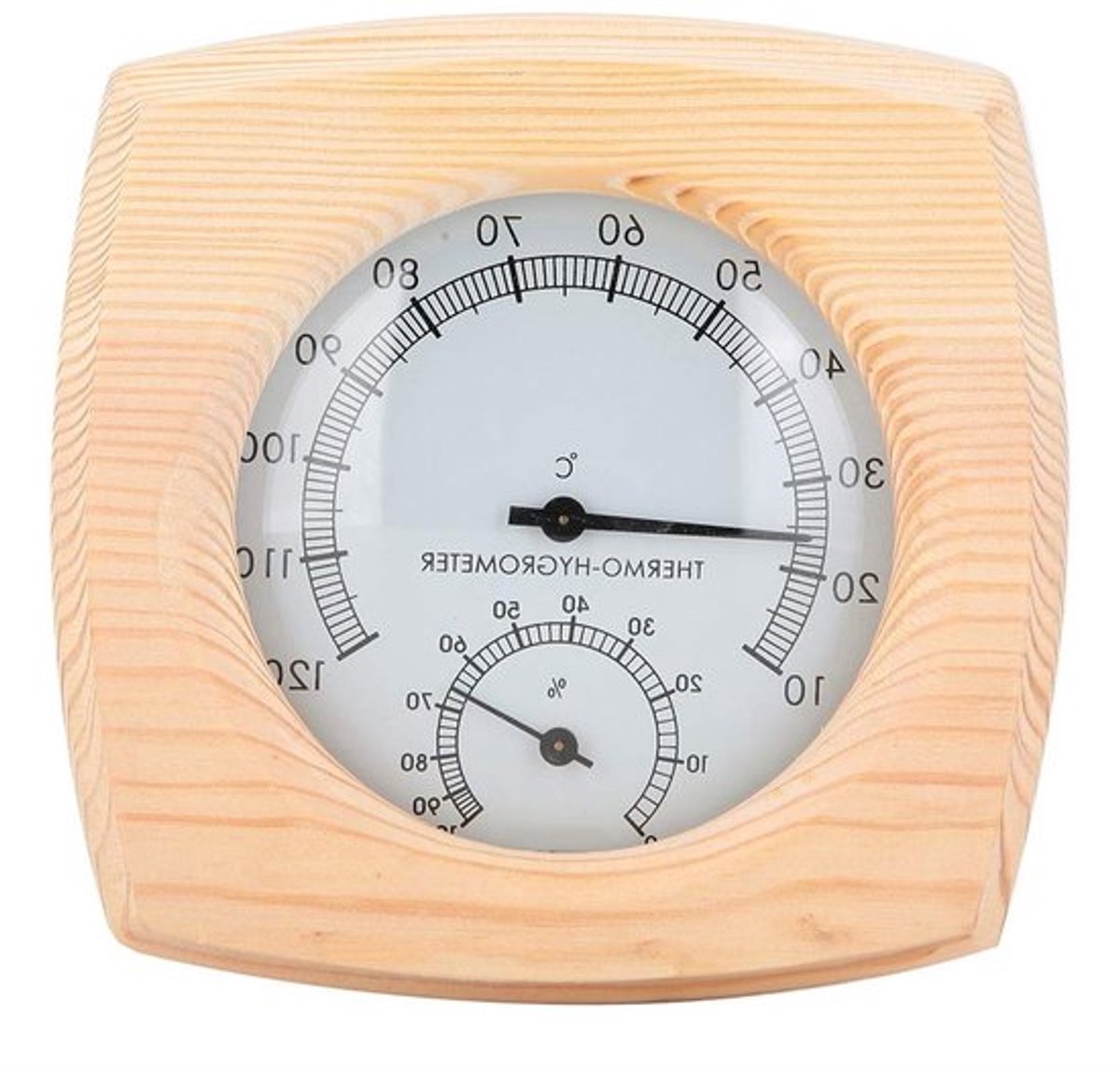 Sauna Thermometer en Hygrometer, 2-in-1 Houten Hygrothermograph voor Sauna's en Stoomcabines, Ideaal voor Binnengebruik en Precisie Metingen