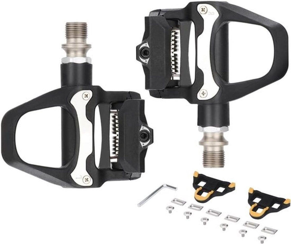 Duurzame nylon fiets pedalen met chrome moly stalen as, geschikt voor SPD grip fietsschoenen voor efficiënt trappen en optimale grip
