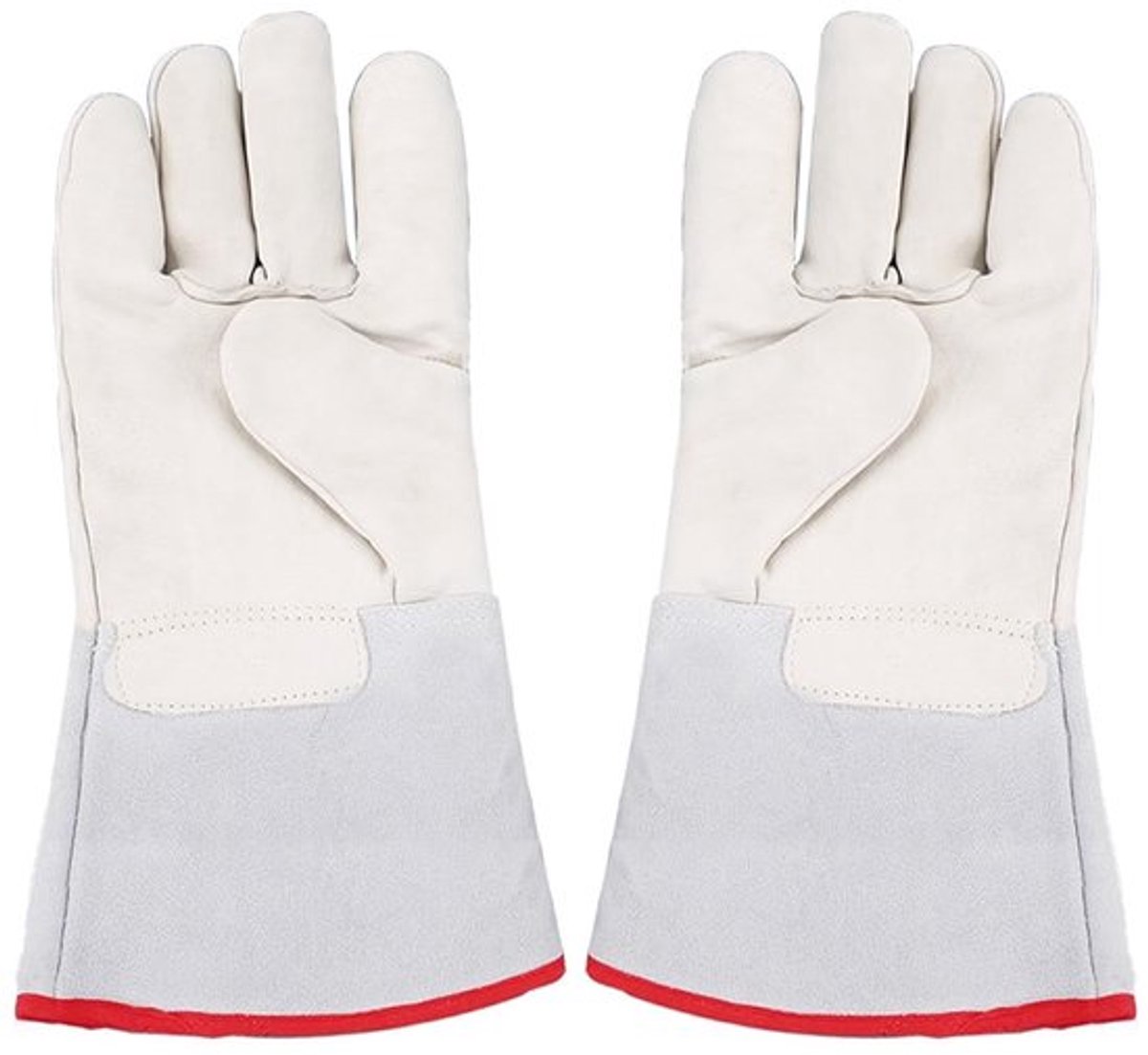 Beschermende Handschoenen voor Lage Temperatuur, 36 cm, Ideaal voor Vrieswerk, Droogijs en Vloeibaar Stikstof, Veiligheidswerkhandschoenen van Koeienleer