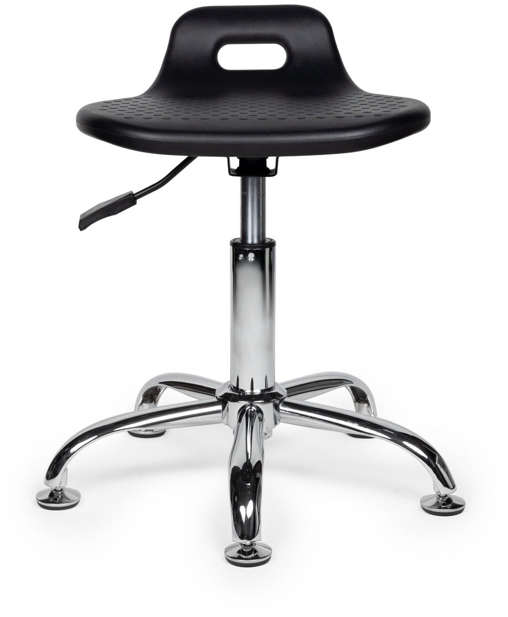 Stahulp Kruk – Ergonomische, Verstelbare Werkstoel met Voetsteun – Comfortabele Sta-Kruk voor Werkplaats, Bureau, Magazijn, Laboratorium, Industrie & Thuis – Stevig en Rugvriendelijk - Zithoogte 40-56cm
