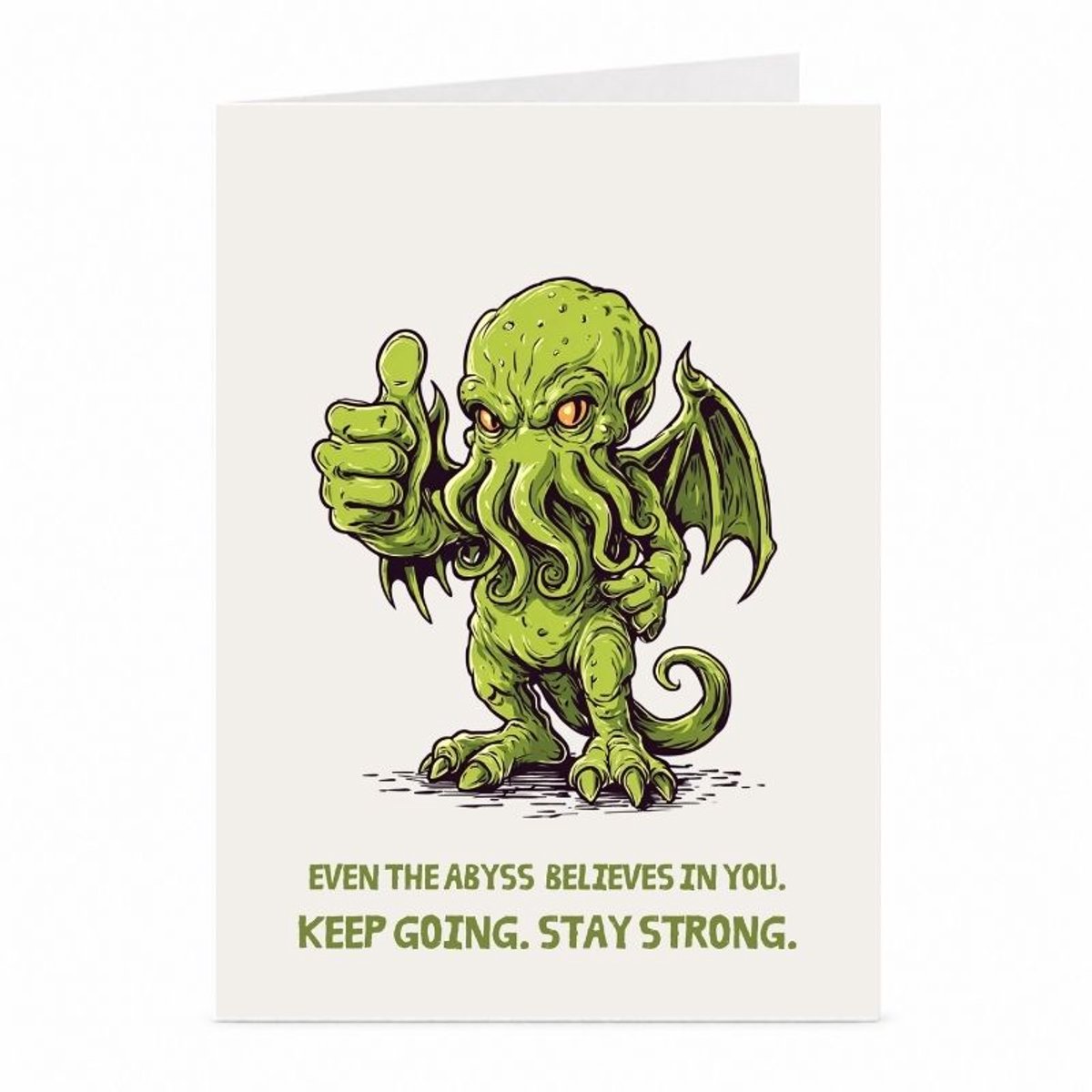 Cthulhu - Motivatiekaart - JustTheCardGuy - A6 met envelop